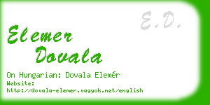 elemer dovala business card