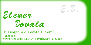 elemer dovala business card